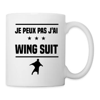 j'peux pas j'ai wing suit humour - Mug blanc - blanc - Droite