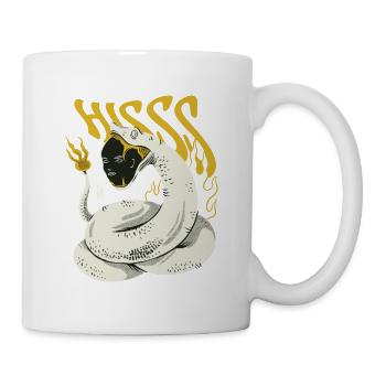 Creepy Schlange Frau Gesicht Creepy Schlange Frau - Tasse - Weiß - Rechts