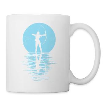 Bogensport Bogenschütze Bogenschießen Pfeil Bogen - Tasse - Weiß - Rechts