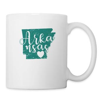 Arkansas Map Outline USA America - Mug - white - Right