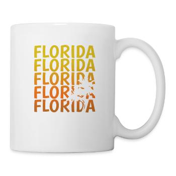 Florida Palmen USA Amerika Bundesstaat - Tasse - Weiß - Rechts