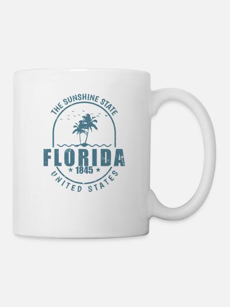 Florida The Sunshine State 1845 United States - Mug - white