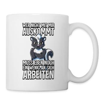 Stinktier Wer Nicht Mit Mir Auskommt - Tasse - Weiß - Rechts