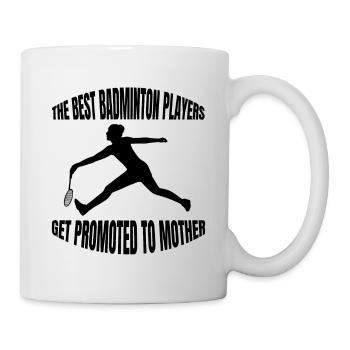 Badminton Mama Mutter Badmintonspiel Mom Federball - Tasse - Weiß - Rechts