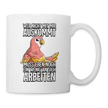 Bourkesittich Wer Nicht Mit Mir Auskommt - Tasse - Weiß - Rechts