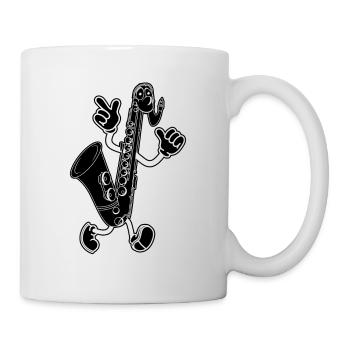 Funny Saxophone Player Sax Player - Funny Saxophon - Tasse - Weiß - Rechts