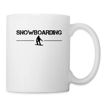 Planche à neige - Mug blanc - blanc - Droite
