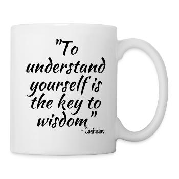 To understand yourself is the key to wisdom - Mug - white - Right