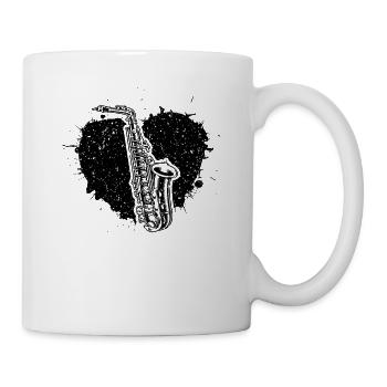 Saxophone Saxophoniste Saxophoniste - Mug blanc - blanc - Droite