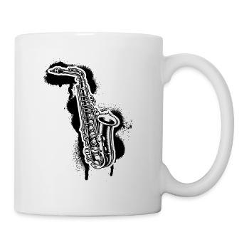 Saxophone Saxophoniste Saxophoniste - Mug blanc - blanc - Droite