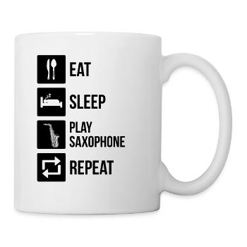 Saxophone Saxophoniste Saxophoniste - Mug blanc - blanc - Droite