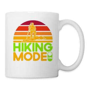 Draußen Wandern Fernweh Geschenk - Tasse - Weiß - Rechts