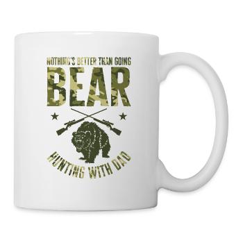Hunting With Dad Bear Hunting Shooting Sport - Mug - white - Right