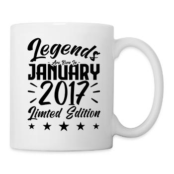Naissance En Janvier 2017. Cadeau d'anniversaire. - Mug blanc - blanc - Droite