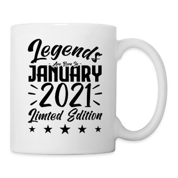Naissance En Janvier 2021. Cadeau d'anniversaire. - Mug blanc - blanc - Droite