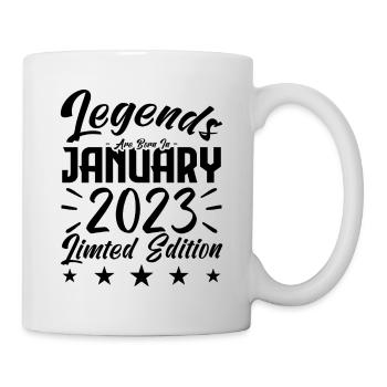 Naissance En Janvier 2023. Cadeau d'anniversaire. - Mug blanc - blanc - Droite