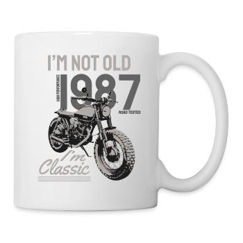 Je ne suis pas vieux, je suis classique. Anniversaire motard 1987 - Mug blanc - blanc - Droite
