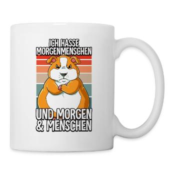 Ich Hasse Morgenmenschen Hamster - Tasse - Weiß - Rechts