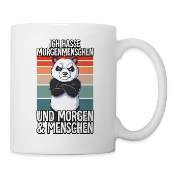 Ich Hasse Morgenmenschen Panda - Tasse - Weiß - Rechts
