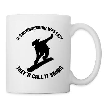 Snowboard disant snowboarder sports d'hiver - Mug blanc - blanc - Droite