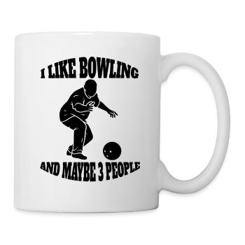 Cadeau de quilles de bowling Bowling Ball Skittle Bowler - Mug blanc - blanc - Droite