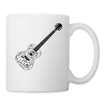 Guitar With Cats Guitar Player Guitar Musician Gui - Mug - white - Right