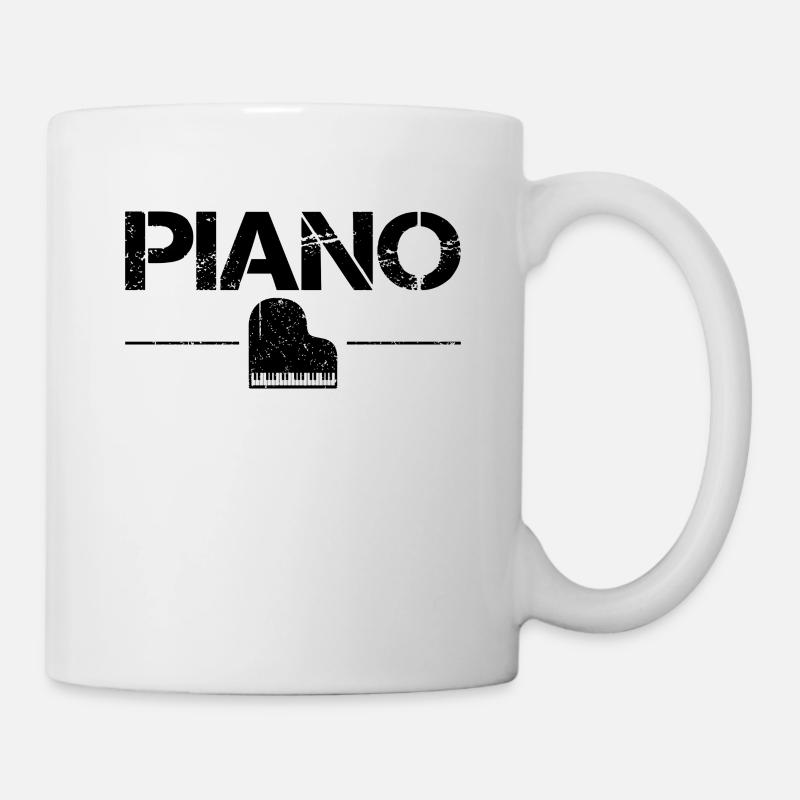 Klavier - Tasse - Weiß