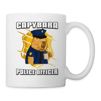 Officier de police de Capybara - Mug blanc - blanc - Droite