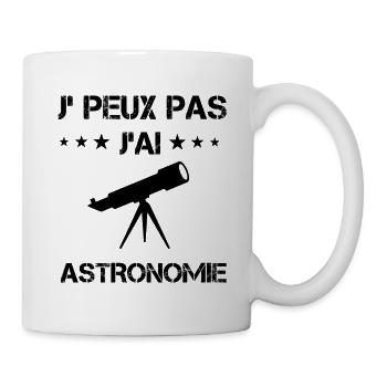 j'peux pas j'ai astronomie telescope cadeau - Mug blanc - blanc - Droite