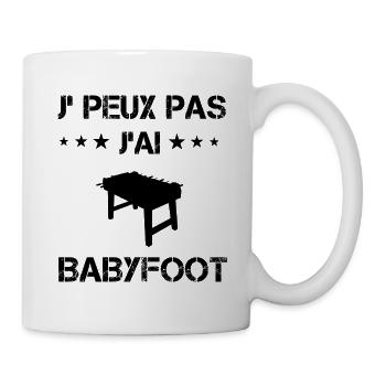 j'peux pas j'ai babyfoot cadeau babyfoot - Mug blanc - blanc - Droite