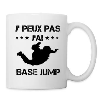 j'peux pas j'ai base jump cadeau saut - Mug blanc - blanc - Droite