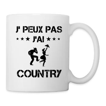 j'peux pas j'ai country cadeau danseur - Mug blanc - blanc - Droite