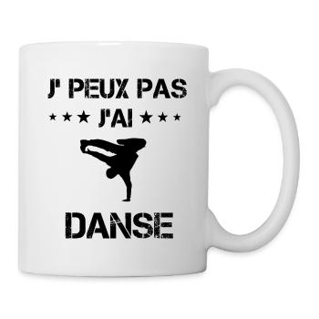 j'peux pas j'ai danse danceur cadeau danceur - Mug blanc - blanc - Droite