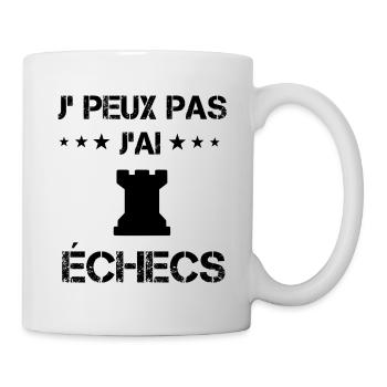 j'peux pas j'ai échecs tour cadeau tour - Mug blanc - blanc - Droite
