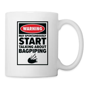 Funny Bagpiper Bagpiping Scotsman Musician - Mug - white - Right