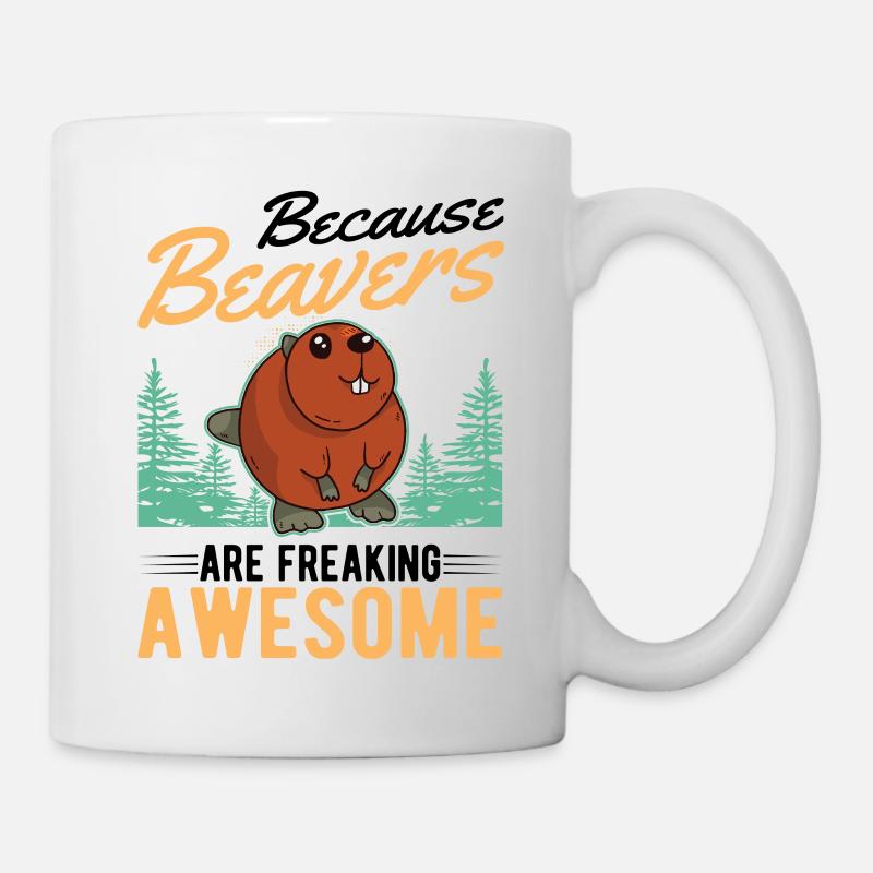 Parce que les castors sont des Biber géniaux - Mug blanc - blanc