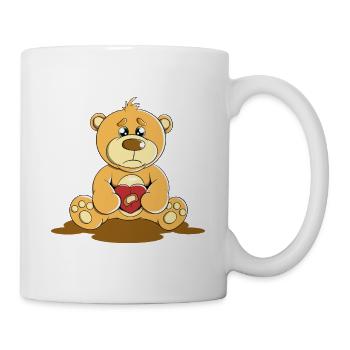 Cute Bear Cuddly Toy Hug Stuffed Animal Love - Mug - white - Right