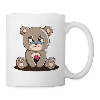 Cute Bear Cuddly Toy Hug Stuffed Animal Love - Mug - white - Right