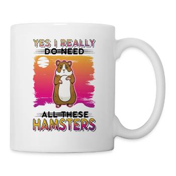 Hamster Hamsterrad Goldhamster Hamster - Tasse - Weiß - Rechts
