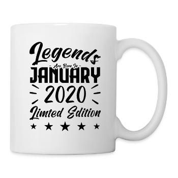 Naissance En Janvier 2020. Cadeau d'anniversaire. - Mug blanc - blanc - Droite