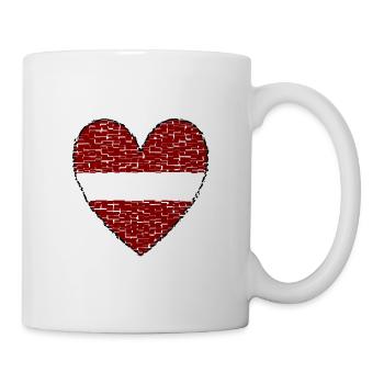 Latvia Riga Heart Art Design - Mug - white - Right