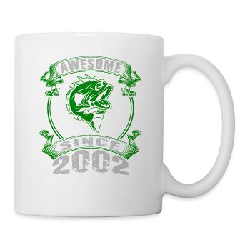 Awesome since 2002. Angel, Angler's birthday - Mug - white - Right