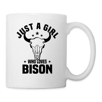 Büffel Bison Ochse Indianer Amerikanisch - Tasse - Weiß - Rechts
