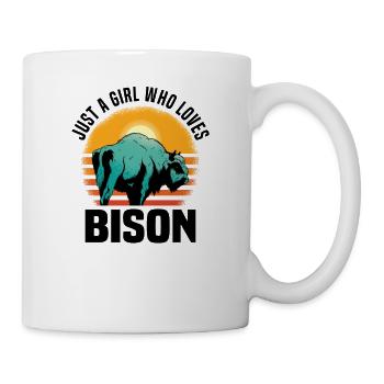 Büffel Bison Ochse Indianer Amerikanisch - Tasse - Weiß - Rechts