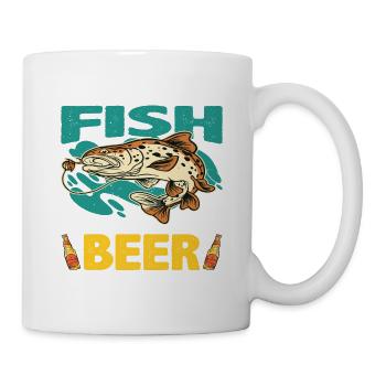 Je sauve le poisson de l’eau et la bière des bouteilles - Mug blanc - blanc - Droite