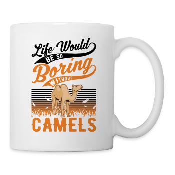 Kamel Geschenk Dromedar Camel Großkamel - Tasse - Weiß - Rechts