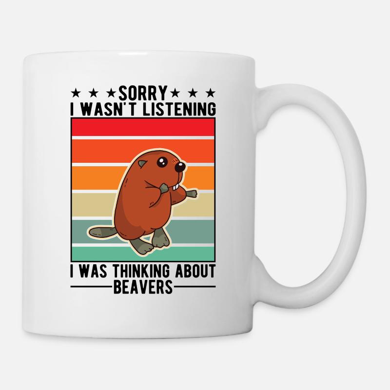 Biber Biberdamm Geschenk Beaver - Tasse - Weiß