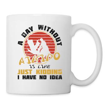 Day Without Aikido Japan Taekwondo Karate Martial - Mug - white - Right