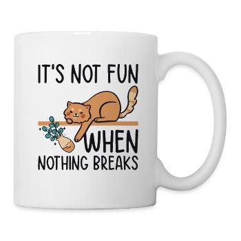 Mean Cat Drawing Line Art Cat Owner Pet Cat - Mug - white - Right