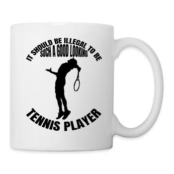 joueur de tennis tennis raquette de tennis club de tennis - Mug blanc - blanc - Droite